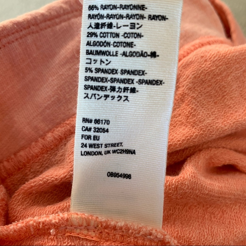 Free People Movement Size L Shorts Orange Side Tie - Picture 9 of 9